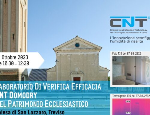 Treviso: laboratorio di verifica efficacia della CNT-Domodry, nel Patrimonio Ecclesiastico